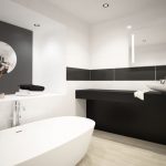 Modern Bathroom Remodel with Creative Black and White Design
