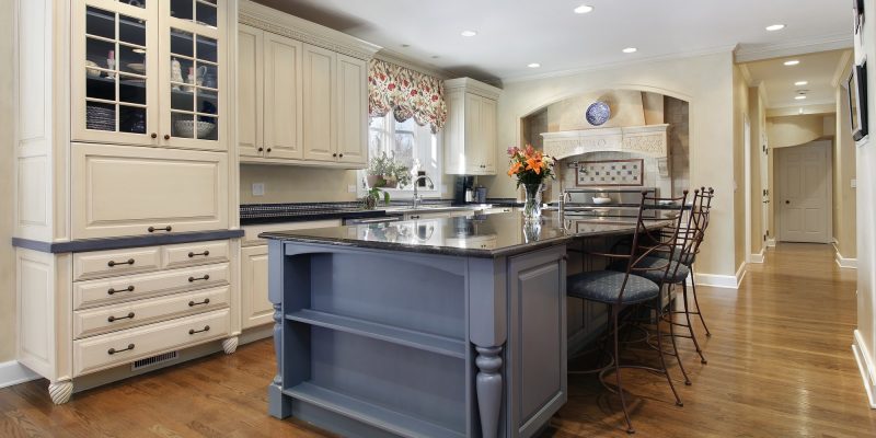 Modern Kitchen Remodel and Design with Center Island and Wooden Cabinets