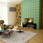 Modern Tile Indoor Fireplace Design and Installation